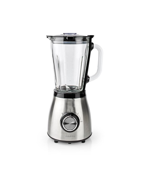 NEDIS BATIDORA DE VASO | 800 W | 1.5 L | CRISTAL | 2 AJUSTES DE VELOCIDAD |NEGRO /PLATA