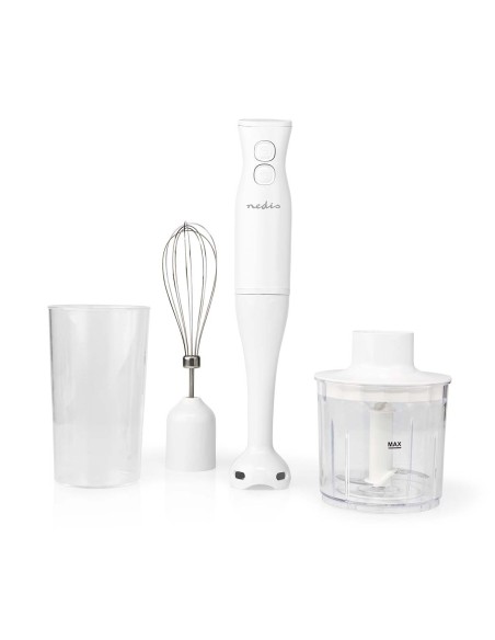 NEDIS BATIDORA DE MANO | 400 W | SJUSTED DE VELOCIDAD: 2 AJUSTES DE VELOCIDAD | CUCHILLA | BLANCO