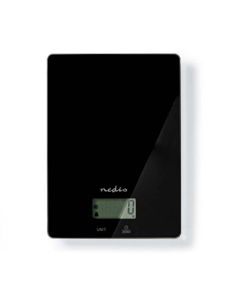 NEDIS BASCULA DE COCINA | DIGITAL | CRISTAL 4MM / PLASTICO | NEGRO