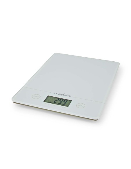NEDIS BASCULA DE COCINA | DIGITAL | CRISTAL 3MM / PLASTICO |  BLANCO