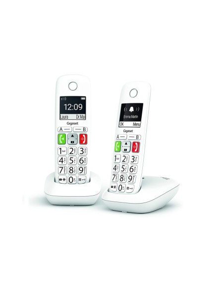 GIGASET TELEFONO DECT E290 TECLAS GRANDES WHITE DUO