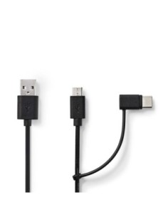 NEDIS CABLE 2 EN 1 USB 2.0 | USB-A MACHO | USB MICRO-B...
