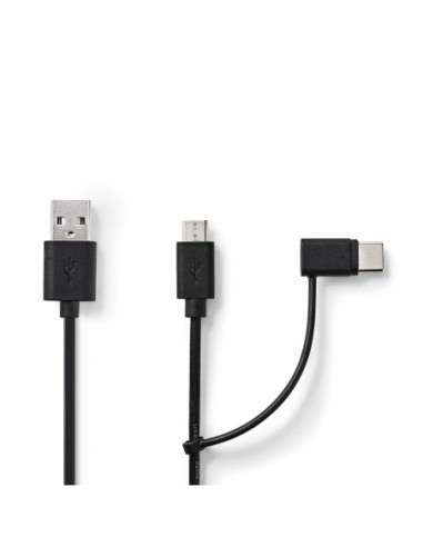 NEDIS CABLE 2 EN 1 USB 2.0 | USB-A MACHO | USB...